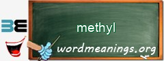 WordMeaning blackboard for methyl